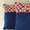 Blue Banjara Embroidery Cushion