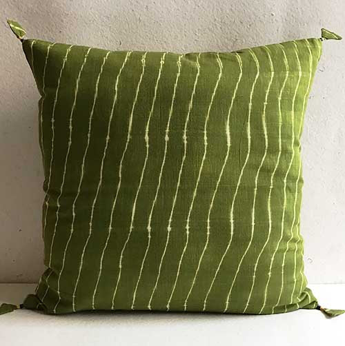 Henna Lehariya Shibori Cushion Cover