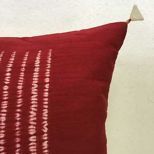 Crimson Kite Shibori Cushion Cover