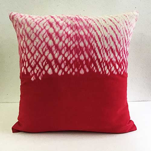 Rosewood Ruching Shibori Cushion Cover