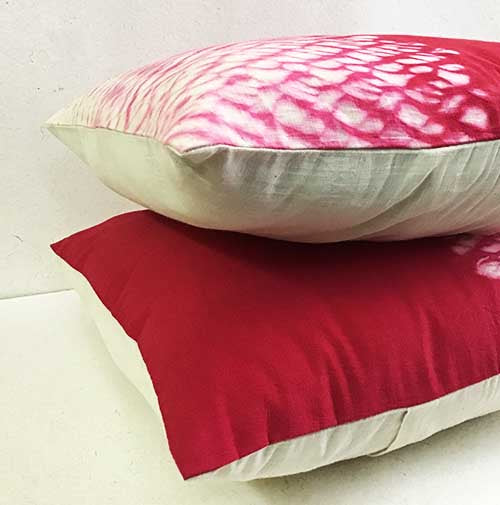 Rosewood Ruching Shibori Cushion Cover