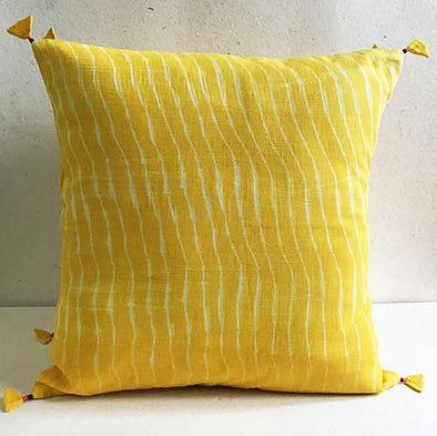 Pineapple Lehariya Shibori Cushion Cover