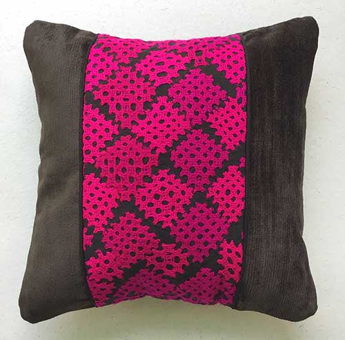 Black Beauty Banjara Hand Embroidered Cushion Cover