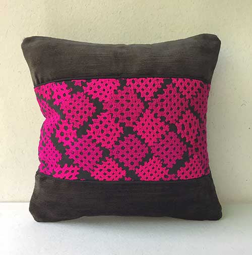 Black Beauty Banjara Hand Embroidered Cushion Cover