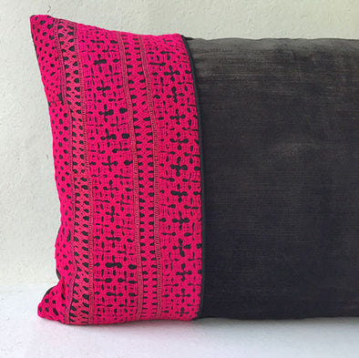 Black Beauty Labani Banjara Hand Embroidered Cushion Cover