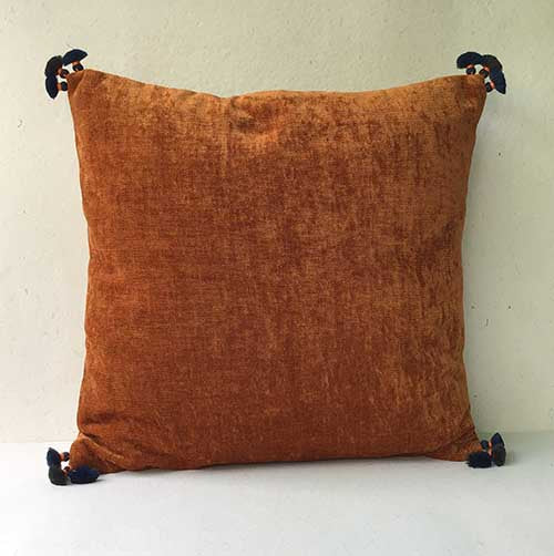 Auburn Velvet Plain Cushion Cover