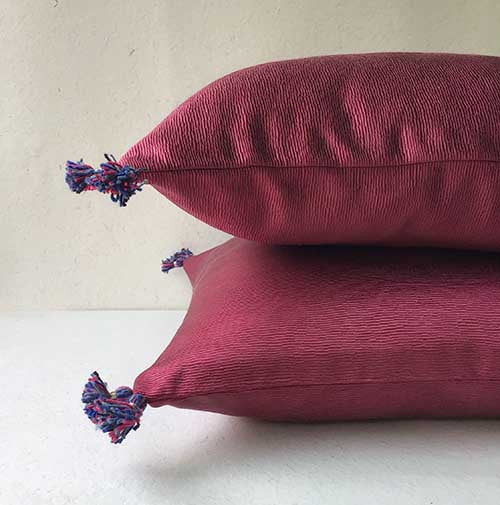 Rose Velvet Plain Cushion Cover