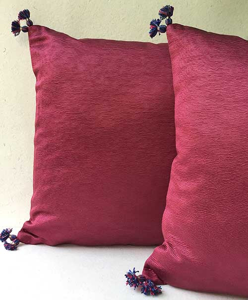 Rose Velvet Plain Cushion Cover