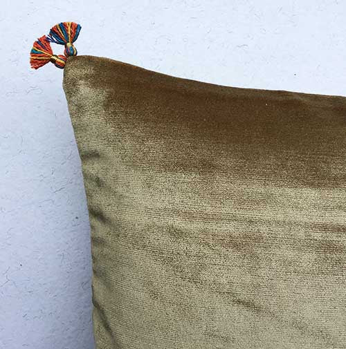 Mocha Velvet Plain Cushion Cover