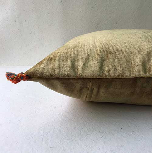 Mocha Velvet Plain Cushion Cover