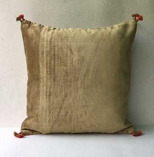 Mocha Velvet Plain Cushion Cover