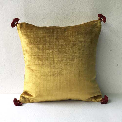 Gold Velvet Plain Cushion Cover