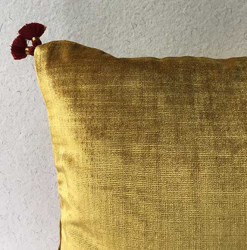 Gold Velvet Plain Cushion Cover