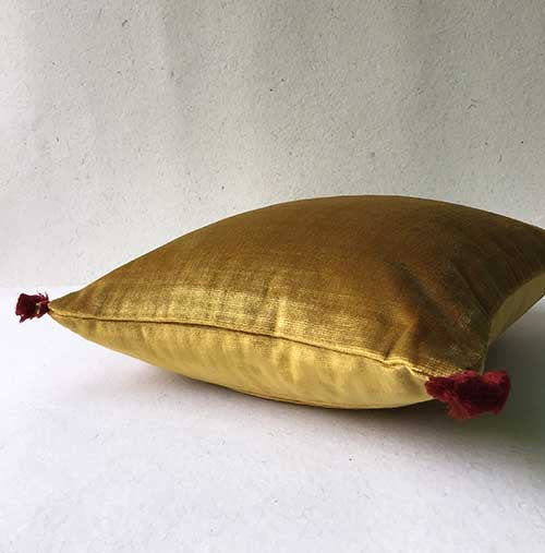 Gold Velvet Plain Cushion Cover