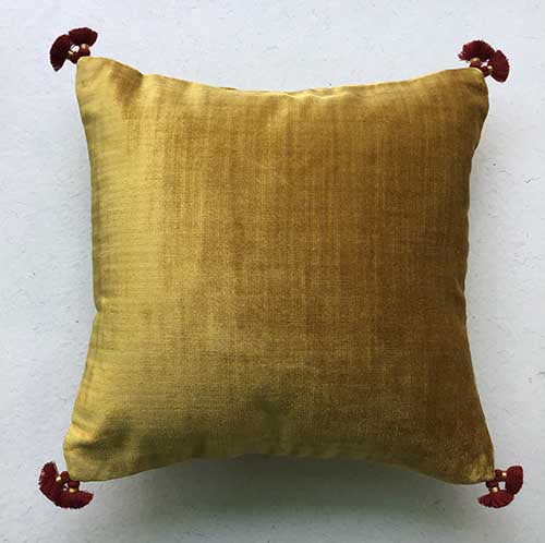 Gold Velvet Plain Cushion Cover