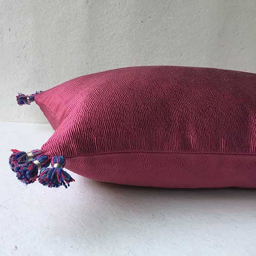 Rose Velvet Plain Lombard Cushion Cover