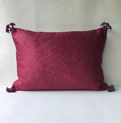 Rose Velvet Plain Lombard Cushion Cover