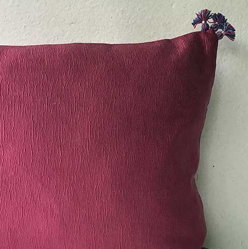 Rose Velvet Plain Lombard Cushion Cover