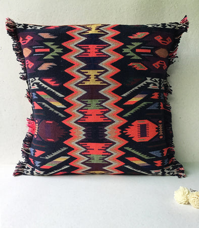 Soumak Woven Jacquard Cushion