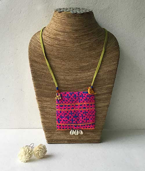 Gulaab Hand Embroidered  Sustainable Fashion Jewelry Neckpiece