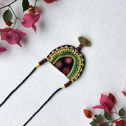 Kaalo Hand embroidered Sustainable Fashion Jewelry Neckpiece