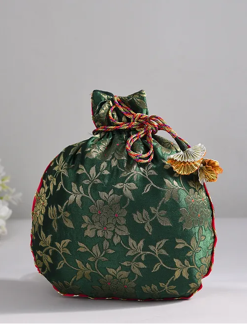 Emerald Brocade Potli