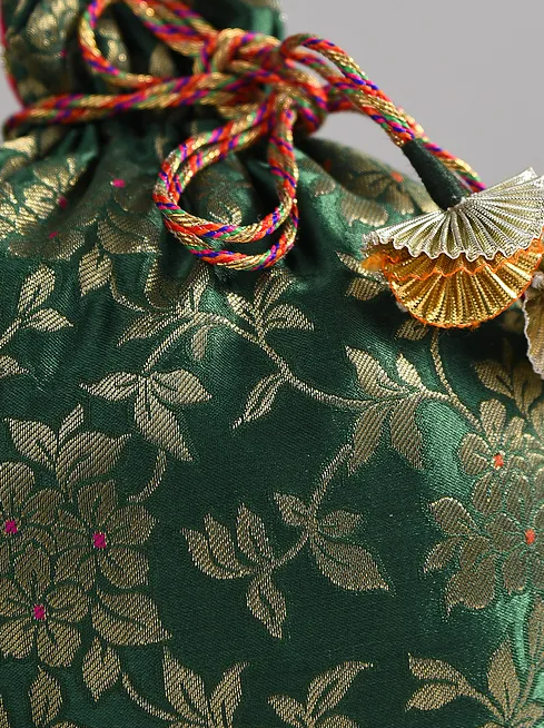 Emerald Brocade Potli