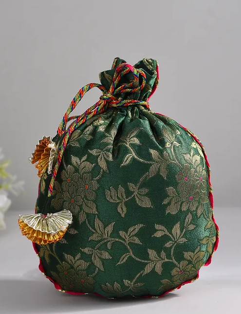 Emerald Brocade Potli