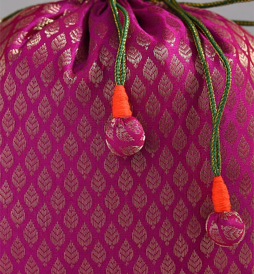 Rani Fushia Brocade Potli