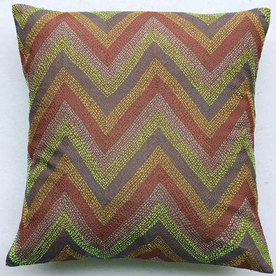 The Wanderlust Copper Kantha Cushion